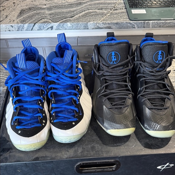 Nike “Shooting Stars Pack” Foamposite Sneakers in Black and White main image 4